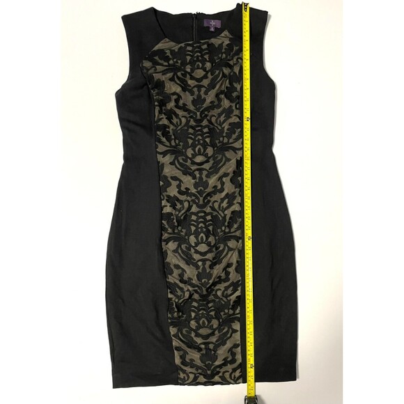 NYDJ Black Stretch Sheath Dress with Lace Inset Built-in Shapewear‎ 8 Cocktail - Picture 5 of 7